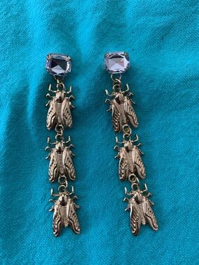 Cicada dangle earrings